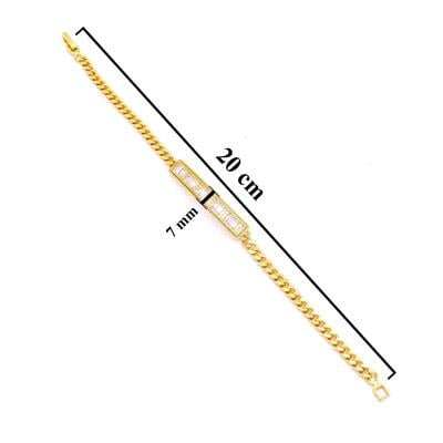 Su Yolu Bileklik Altın Kaplama Zincir Model BLK-735