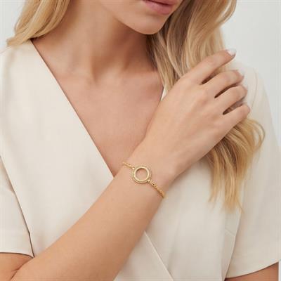 Yarım Altın Çerçeve Bileklik Çelik Altın Kaplama Burgu Model BLK-1079