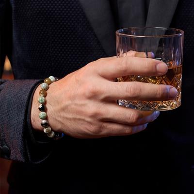 Yeşil Akik Doğal Taş Erkek Bileklik EBLK-503