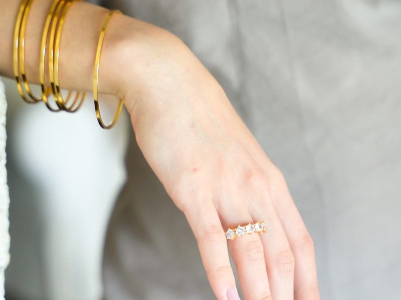 Ajda and Adana gold-plated bracelets