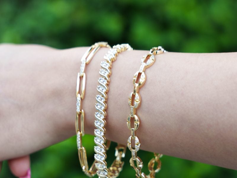 Gold-plated bracelets
