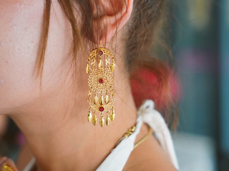 Gold-plated earrings