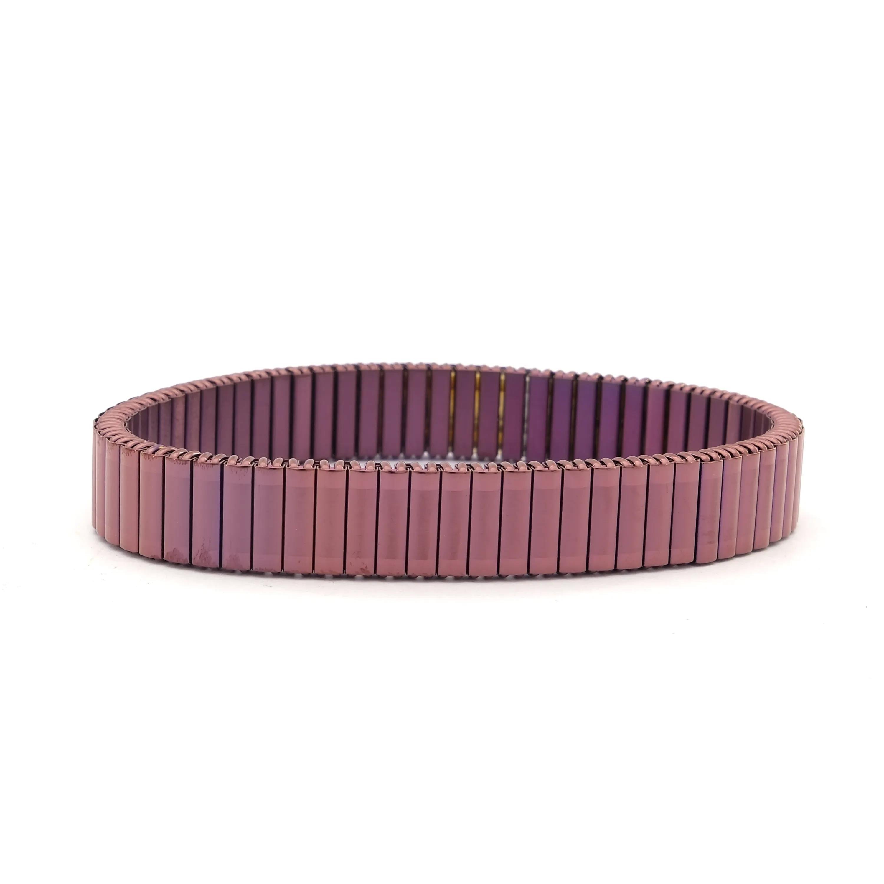 316L Çelik Rose Pembe iİtalyan Charm Erkek Kelepçe Bileklik EBLK-410