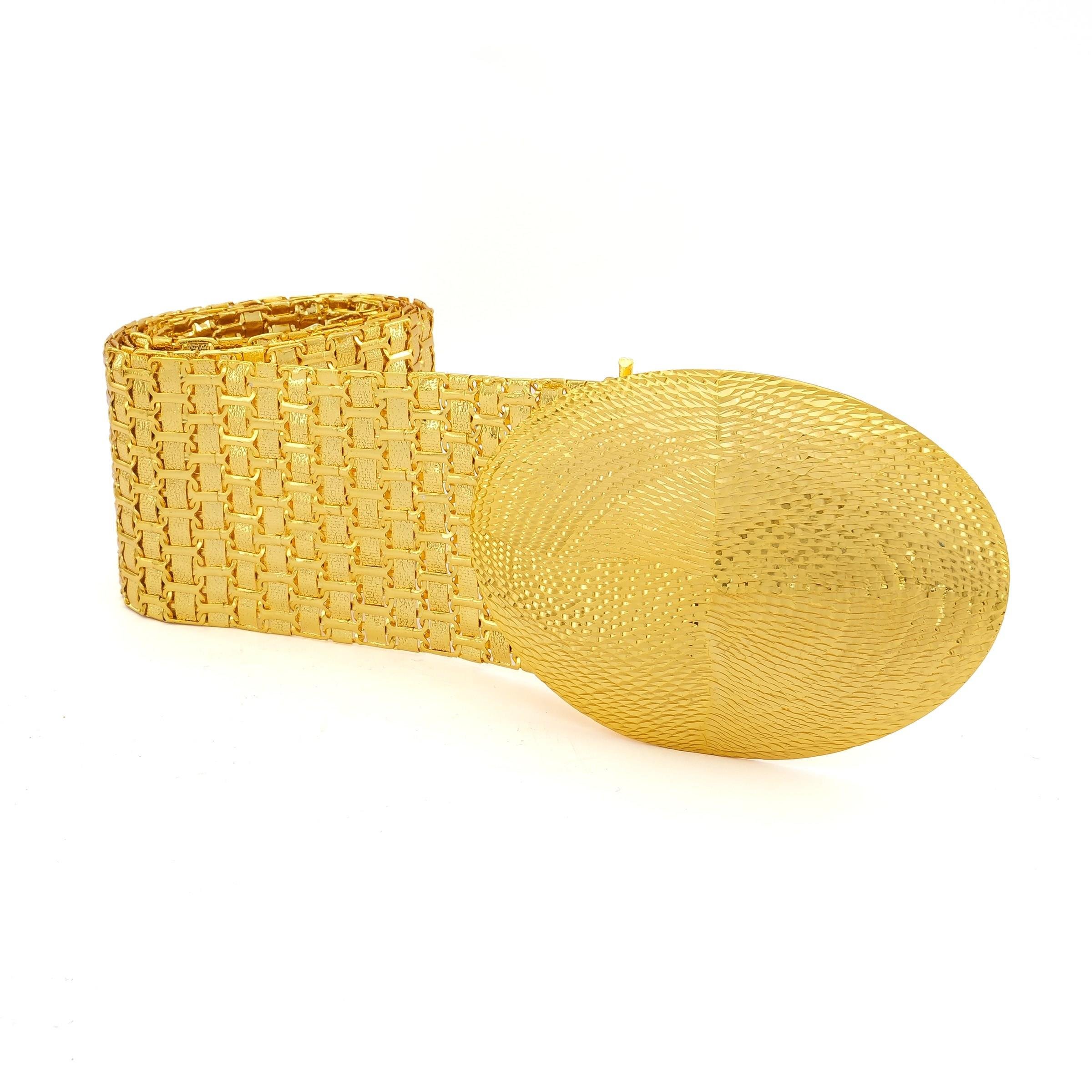 Altın Kaplama Kemer Desenli Tokalı Model-KMR-117