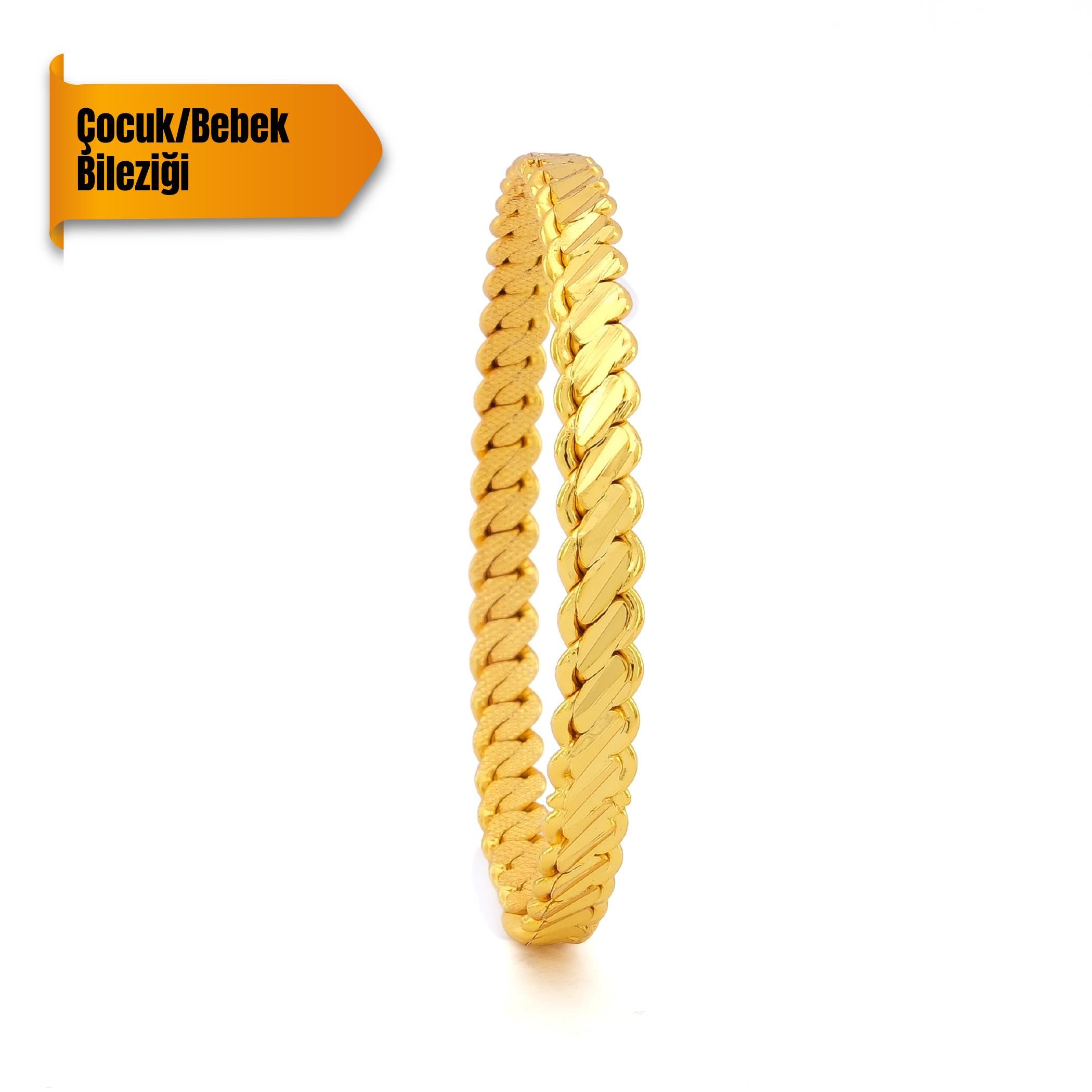 Bebek Bileklik Altın Kaplama Adana Burma Çocuk Bileziği - FerizZ
