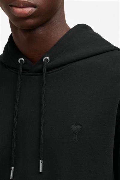 AMI Paris Ami de Coeur made from cotton Hoodie Black-Black
