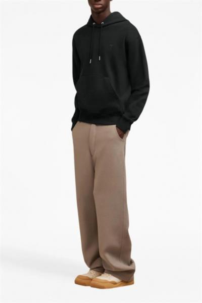 AMI Paris Ami de Coeur made from cotton Hoodie Black-Black