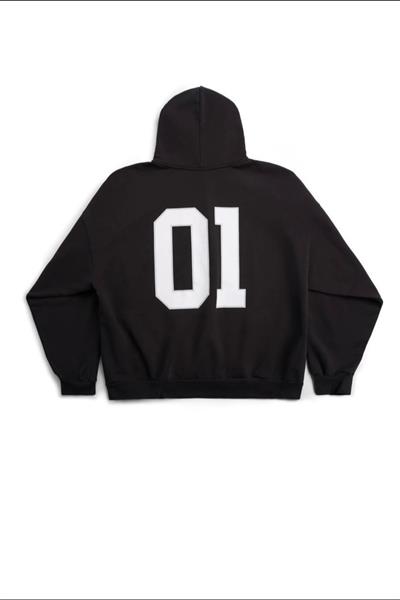 BALENCIAGA Mens Basketball Series - Hoodie Large Fit in Black