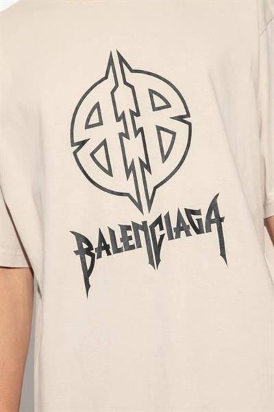 Balenciaga Metal BB Stencil T-Shirt Beige