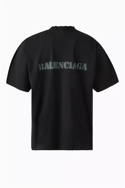 Balenciaga Stencil Type T-Shirt  Black