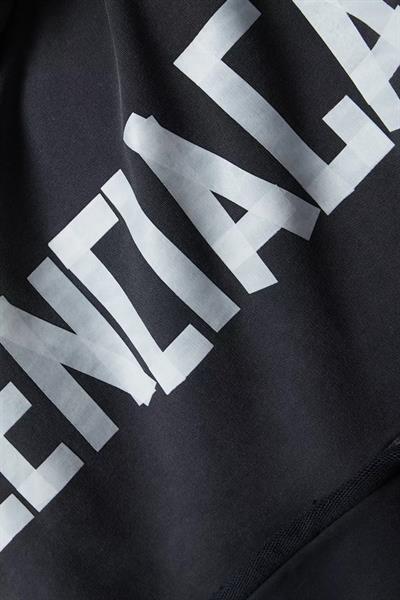 BALENCIAGA Tape Type Ripped Pocket Hoodie Oversized in Antrasite Faded