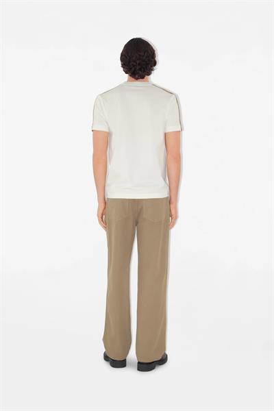 Burberry Check Trim Cotton T-shirt White