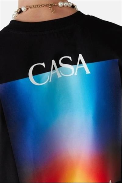 Casablanca Gradient logo T-shirt Black