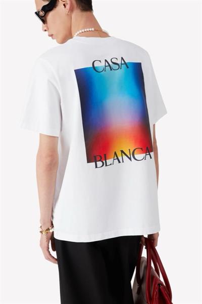 Casablanca Gradient logo T-shirt White