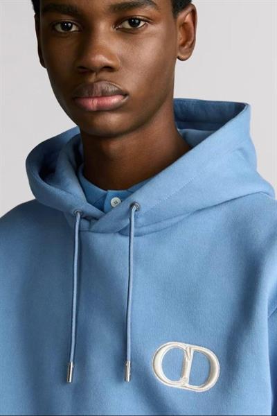 DIOR CD Icon Hooded Sweatshirt Blue