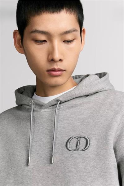 DIOR CD Icon Hooded Sweatshirt Gray
