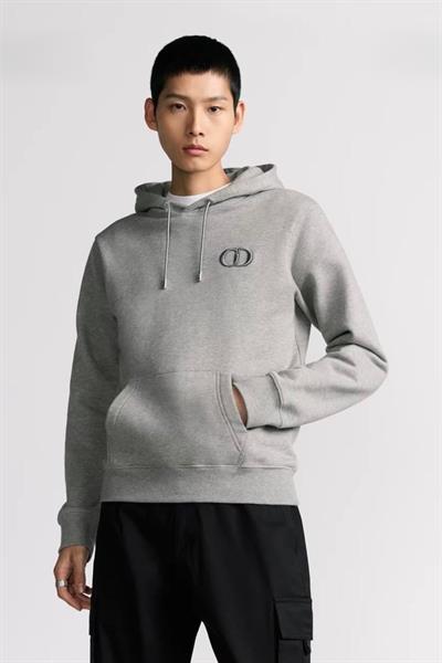 DIOR CD Icon Hooded Sweatshirt Gray