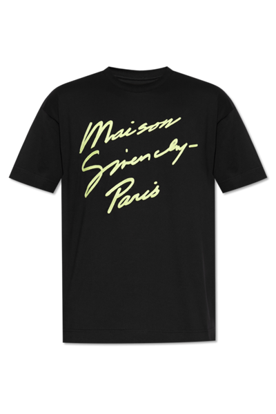 Givenchy Maison  logo-embroidered T-shirt Black