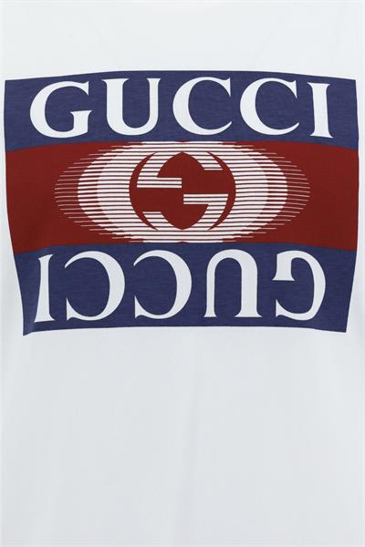 Gucci  mirrored gg logo t-shirt White