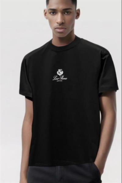Loro Piana Print Cotton T-Shirt Black