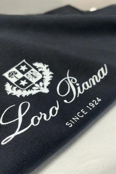 Loro Piana Print Cotton T-Shirt Black