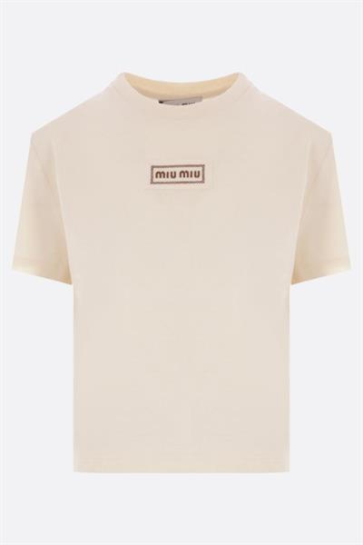 Miu Miu Cotton Men T Shirt Beige