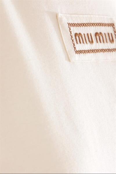 Miu Miu Cotton Men T Shirt Beige