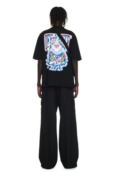 Off-White Wiz Skate Graphic Printed Crewneck T-shirt Black