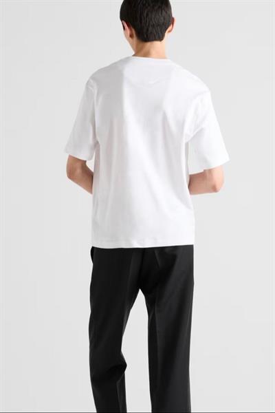 Prada logo-patch T-shirt White