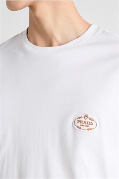 Prada logo-patch T-shirt White