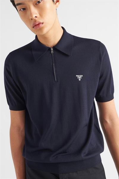 Prada Superfine Polo Dark Blue