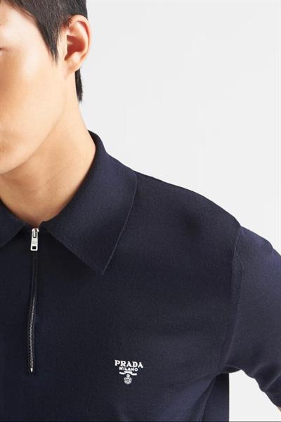 Prada Superfine Polo Dark Blue