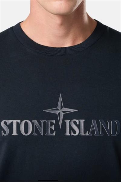 Stone Island Compass-print cotton T-shirt Dark Blue