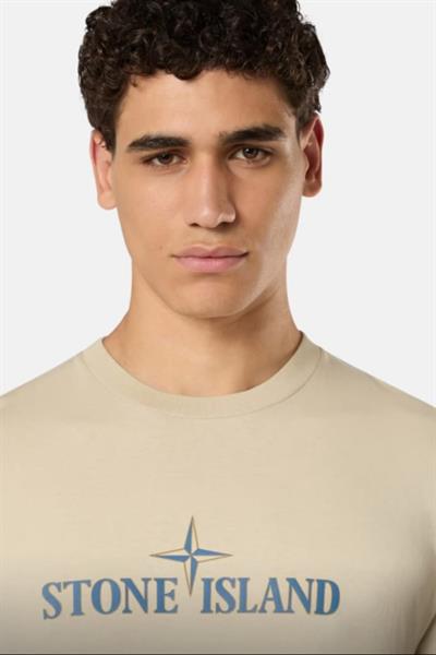 Stone Island Compass-print cotton T-shirt Beige