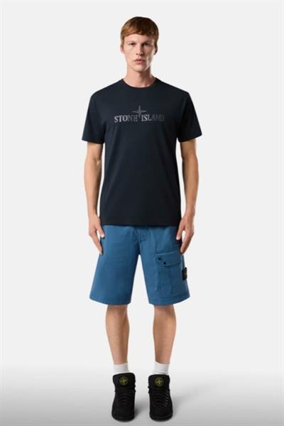 Stone Island Compass-print cotton T-shirt Dark Blue