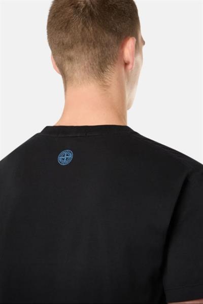 Stone Island Compass-print cotton T-shirt Black