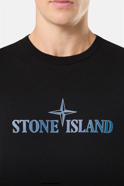 Stone Island Compass-print cotton T-shirt Black