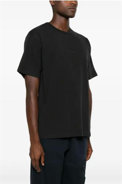 Stone Island logo-embroidered cotton T-shirt Black