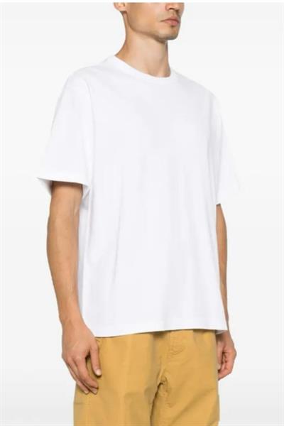 Stone Island logo-embroidered cotton T-shirt  White