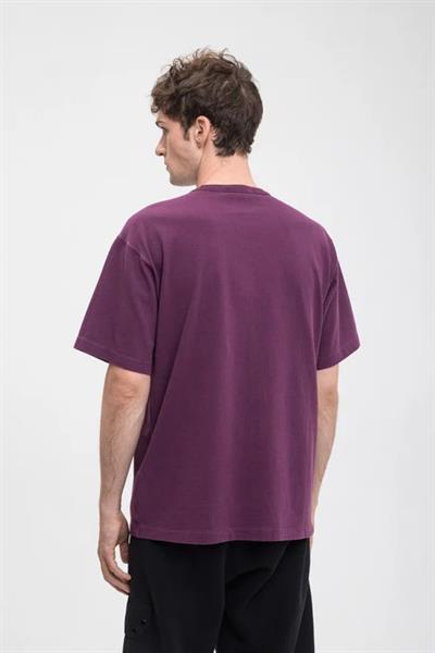 Stone Island logo-embroidered cotton T-shirt  Burgundy