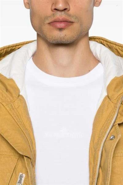 Stone Island logo-embroidered cotton T-shirt  White