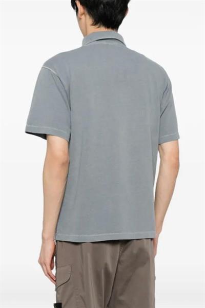 Stone Island  logo-embroidered polo shirt Antracite