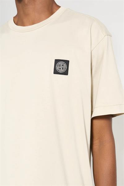 Stone Island Patch Compass-motif  T-shirt Beige