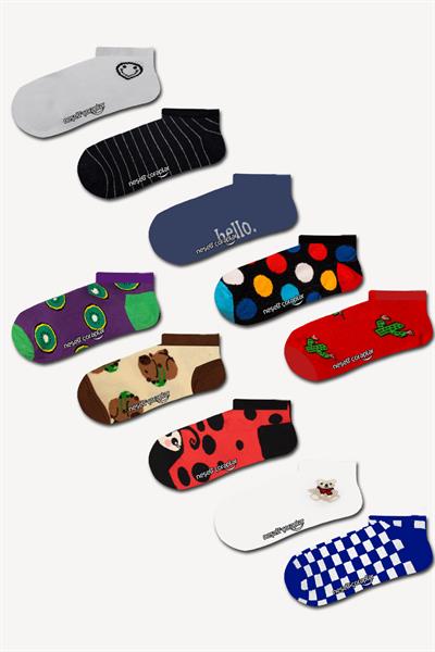 10lu Sürpriz Patik Kutu Çorap Set