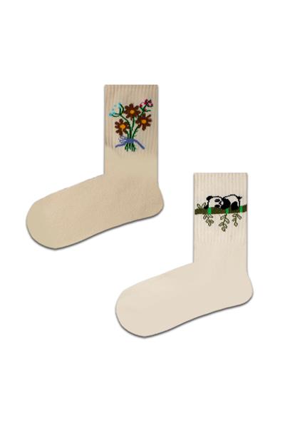 2li Panda Renkli Çorap Set 