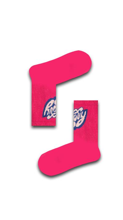 3lü Pembe Puantiyeli Renkli Çorap Set 