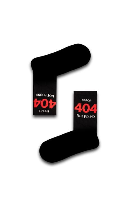 404 Eror Desenli Unisex Atletik Çorap
