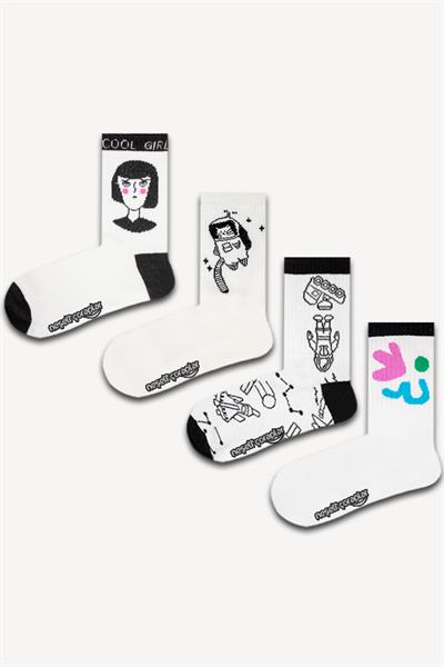 4lü Cool Girl Atletik Çorap Set