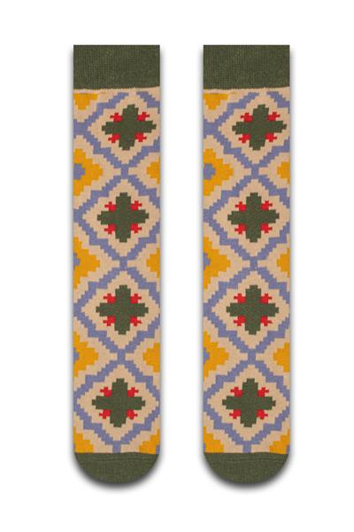 4lü Retro Renkli Çorap Set