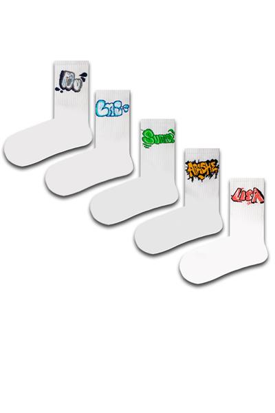5li Lısa Renkli Çorap Set 